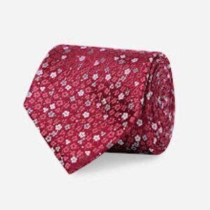Flower Fields Burgundy Tie NWT